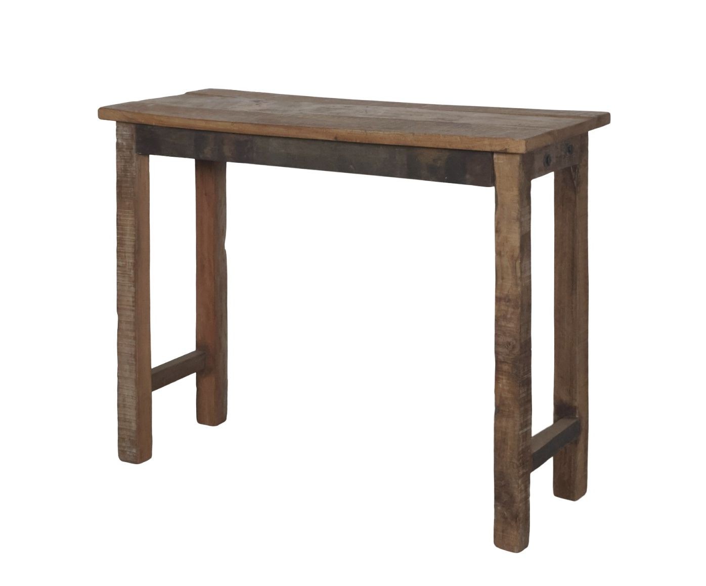  Hnedý antik konzolový stôl Grimaud z recyklovaného dreva Nature – 91*36*75 cm
