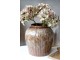 Hnědá kameninová váza s proužky Nature – Ø23*23 cm Chic Antique