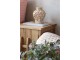 Ružová kameninová váza s kvetinovou dekoráciou – Ø 15,5*19 cm Chic Antique