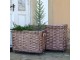 Sada 2ks hnědých košů French Basket s kolečky Nature – 82*48*55 cm Chic Antique