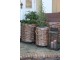 Sada 3ks hnědých košů French Basket Nature s kolečky – Ø 70*60/ Ø 54*50/ Ø 40*45 cm Chic Antique