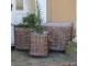 Sada 3ks hnědých košů French Basket Nature s kolečky – 70*70*60/ 55*55*51/ 40*40*45 cm Chic Antique