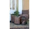 Sada 3ks hnědých košů French Basket Nature s kolečky – 70*70*60/ 55*55*51/ 40*40*45 cm Chic Antique