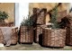 Sada 3ks hnědých košů French Basket Nature s kolečky – 70*70*60/ 55*55*51/ 40*40*45 cm Chic Antique