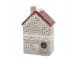 Šedý keramický domek na čajové svíčky Chamonix – 10,5*7*16 cm Chic Antique