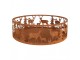 Rustikální rezavý dekorační podnos s jeleny Deer Rust - Ø 25*7 cm Clayre & Eef