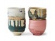 Sada 4ks uměleckých keramických hrnků na kávu Artist Ceramics – 8*8*7,5 cm/ 250ml HKLIVING