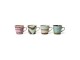 Keramické cappuccino hrníčky 70s ceramics dada sada 4 kusy vícebarevné – 9,5*12*8,5 cm HKLIVING
