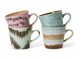 Keramické cappuccino hrníčky 70s ceramics dada sada 4 kusy vícebarevné – 9,5*12*8,5 cm HKLIVING