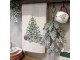 Béžová bavlněná utěrka Aix s vánočním stromkem Chic Antique – 50*70 cm Chic Antique