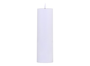 LED veliká sloupová venkovní bílá svíčka Pillar LED – Ø 10*35 cm / 3AAA