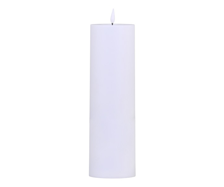LED svíčka sloupek pro venkovní použití bílá a krémová – Ø10*35 cm Chic Antique