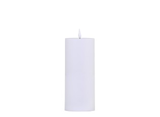 LED veliká sloupová venkovní bílá svíčka Pillar LED – Ø 10*25 cm / 3AAA
