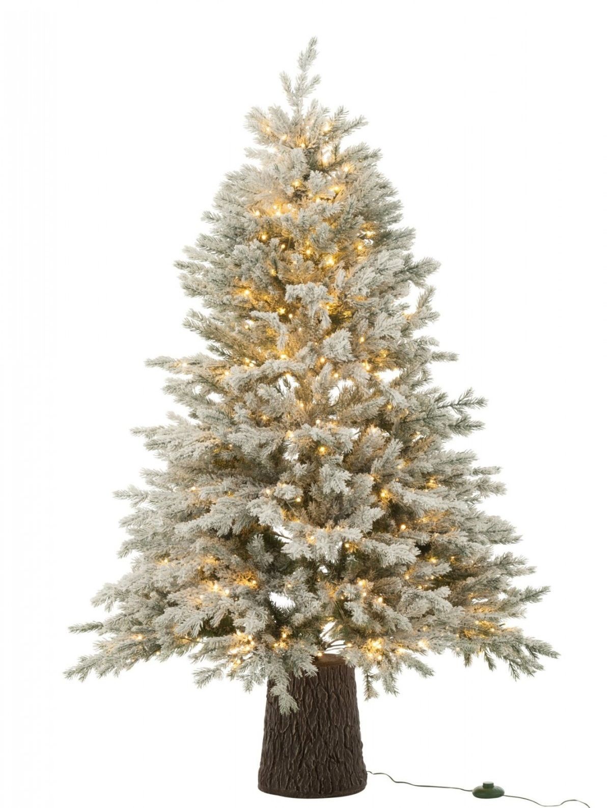 Vánoční zasněžený stromek s 600 LED světýlky na podstavci Snowy – 110*110*150 cm