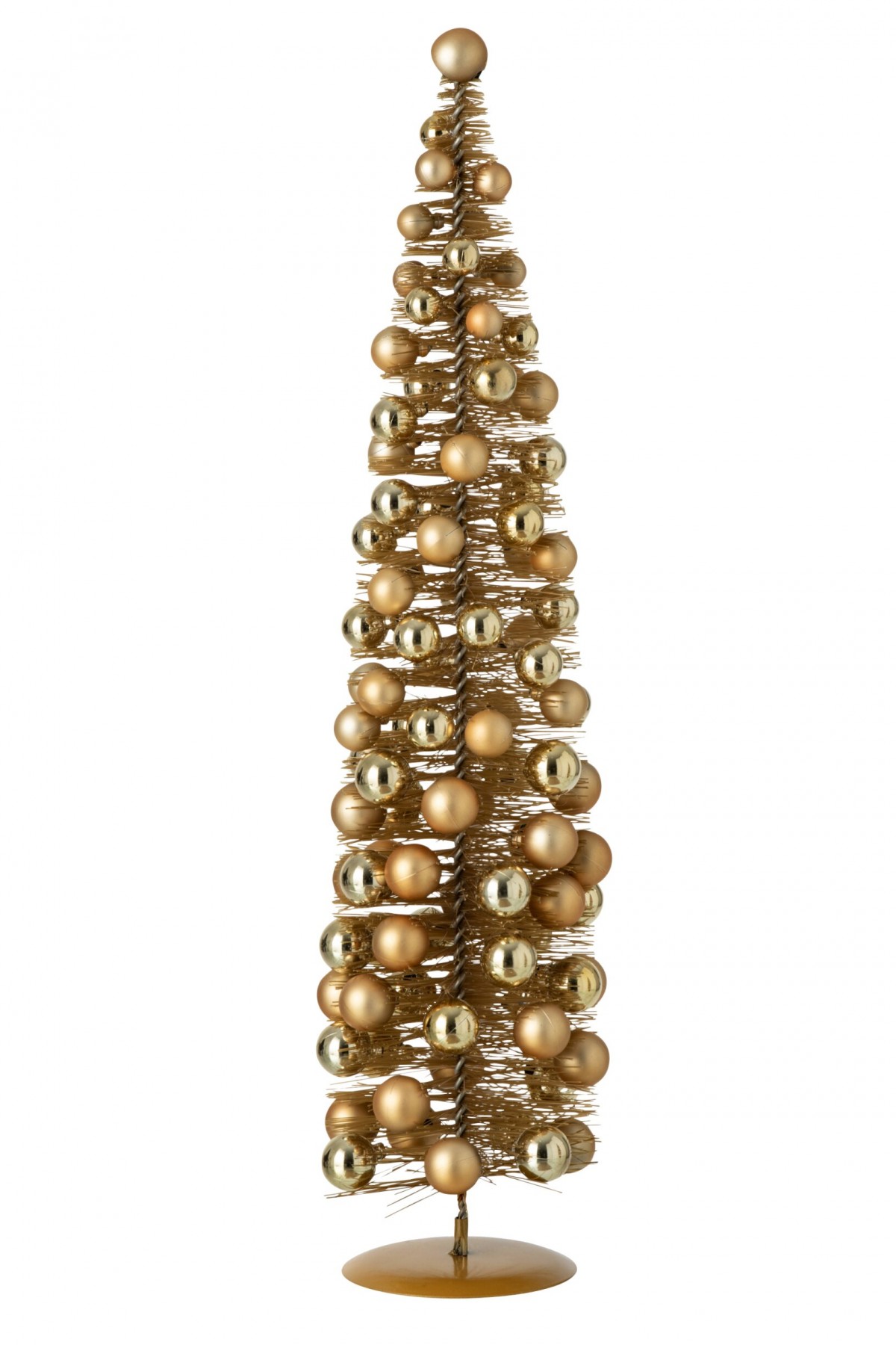 Velké vánoční ozdoby na stromeček zlaté kovové – 14*14*60 cm