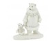 Bílá vánoční dekorace medvědice s medvídkem Polar Bear – 14*24*26 cm J-Line by Jolipa