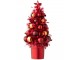 Červená vánoční dekorace stromeček s ozdobami Chrism Bauble – 10*10*20,5 cm J-Line by Jolipa