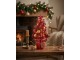 Červená vánoční dekorace stromeček s ozdobami Chrism Bauble – 10*10*20,5 cm J-Line by Jolipa