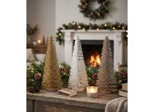 Champagne vánoční dekorativní stromek Glitter Tree – 5*5*15 cm