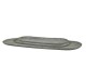 Sada 3 táců s krajkovým okrajem šedé barvy – 48,5*17*1,5 cm Chic Antique