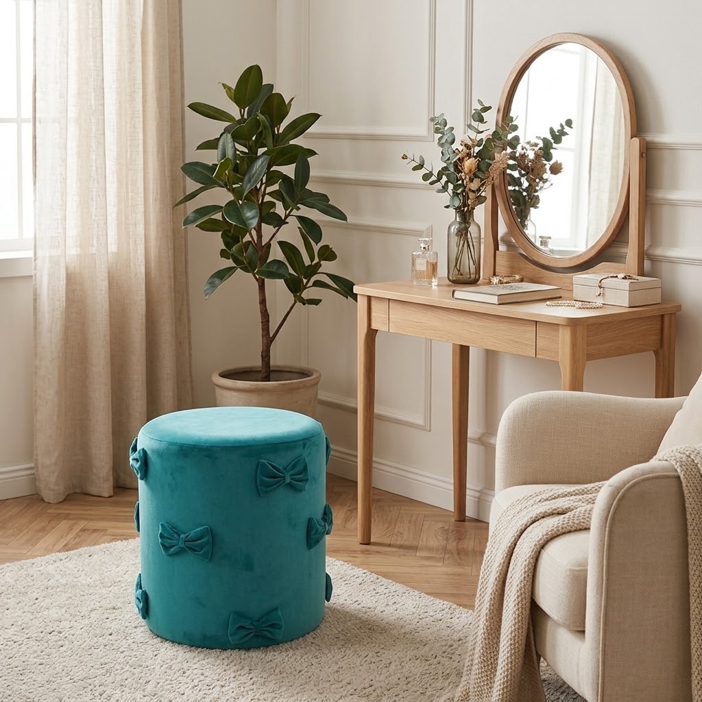 Tyrkysový sametový taburet s mašlemi Pouf Bow petrol – 37*37*42 cm Mars & More Tyrkysový sametový taburet s mašlemi Pouf Bow petrol – 37*37*42 cm Mars & More