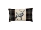 Béžovo-hnědý polštář s motivem jelena a kostkovaným vzorem Check Deer – 30*50*6 cm Mars & More 