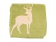 Béžovo-zelený oboustranný pléd s jeleny Deer Olive XL – 150*200*3 cm Mars & More 