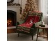Zeleno-červený pléd s jelenem Christmas Deer XL – 150*200*3 cm Mars & More 