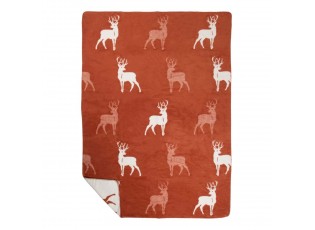 Béžovo-rezavý oboustranný pléd s jeleny Deer Rusty XL – 150*200*3 cm