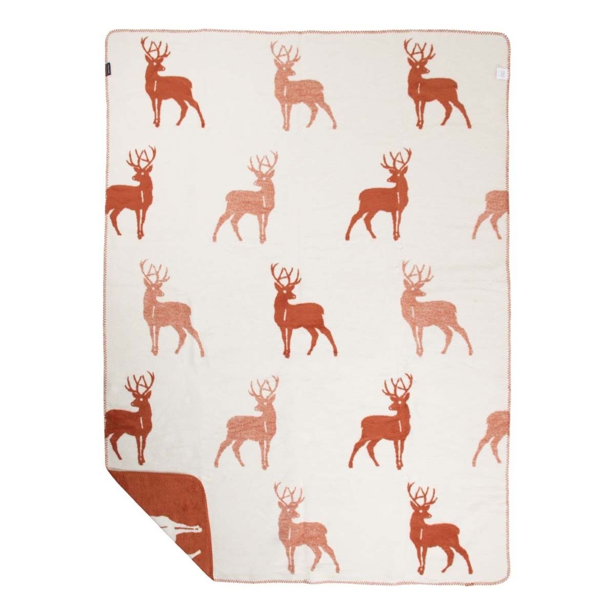Béžovo-rezavý oboustranný pléd s jeleny Deer Rusty XL – 150*200*3 cm Mars & More Béžovo-rezavý oboustranný pléd s jeleny Deer Rusty XL – 150*200*3 cm Mars & More