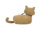 zarážka dveří ležící kočka žlutá polyester – 33*10*25 cm Mars & More 