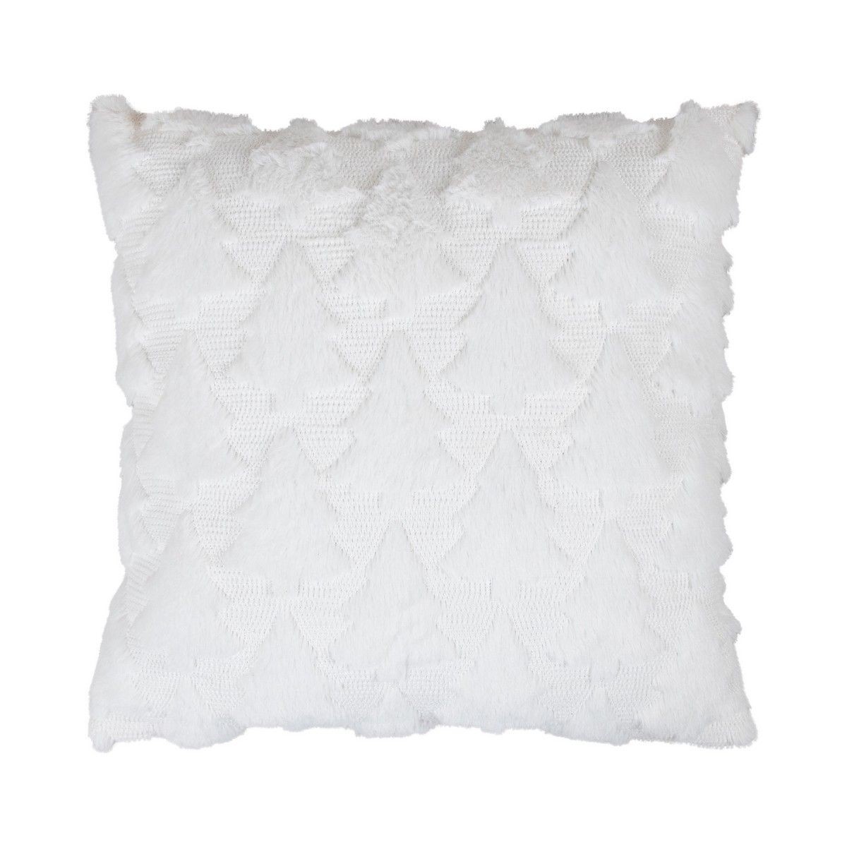 Bílý polštář se vzorem vánočních stromků Christmas Tree – 45*45*10 cm