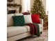 Bílý polštář se vzorem vánočních stromků Christmas Tree – 45*45*10 cm Mars & More 