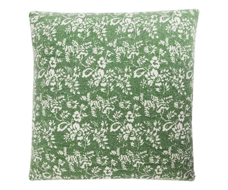 Zelený bavlněný polštář s výraznou texturou Flower Garden – 60*60 cm Mars & More 