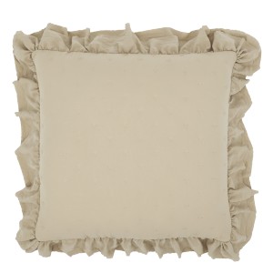 Béžový povlak na polštář s volánovým okrajem Aix Soft – 50*50 cm