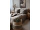 Taupe povlak na polštář s volánkovým okrajem Aix Soft – 50*50 cm Chic Antique