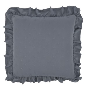 Povlak na polštář Aix Soft modrý s volánkovým lemem z polyesteru – 50*50 cm