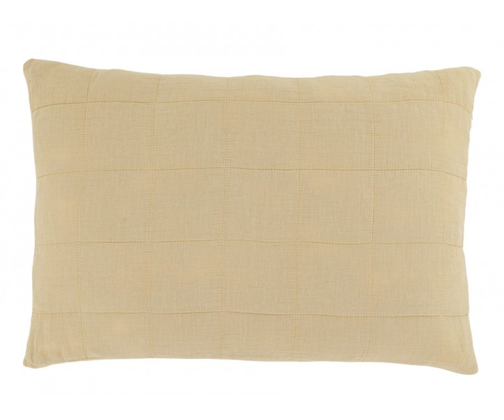 Patelově žlutý povlak na polštář s opraným vzhledem Aix Vintage – 60*40 cm Chic Antique