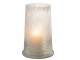 velká bílá skleněná lampa Hurricane Sugar – 17,5*17,5*28 cm J-Line by Jolipa