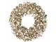 Champagne veliký lesklý vánoční věnec Sparkling L – 60*60*6 cm J-Line by Jolipa