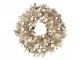 Champagne lesklý vánoční věnec Sparkling M – 46*46*4 cm J-Line by Jolipa
