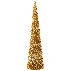 Veliký zlatý lesklý vánoční strom Sparkling XL – 40*40*180 cm