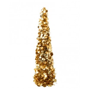 Zlatý lesklý vánoční strom Sparkling M – 19*19*84 cm