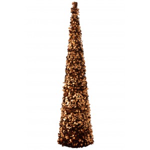 Veliký bronzový lesklý vánoční strom Sparkling XL – 40*40*180 cm