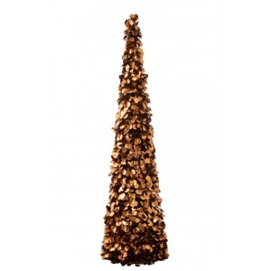 Veliký bronzový lesklý vánoční strom Sparkling L – 24*24*132 cm