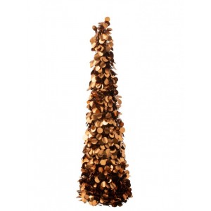 Bronzový lesklý vánoční strom Sparkling – 19*19*84cm