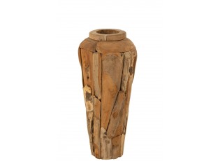 Dřevěná váza Teakwood z přírodního teakového dřeva – 40*40*92 cm