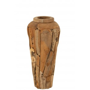 Dřevěná váza Teakwood z přírodního teakového dřeva – 40*40*92 cm