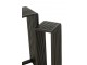 Sada 2 černých bočních stolků Cubic z recyklovaného teaku – 34*34*88 cm J-Line by Jolipa