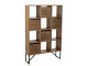 Knihovna regál se šuplíky Recycle teak přírodní kov – 100*30*158 cm J-Line by Jolipa